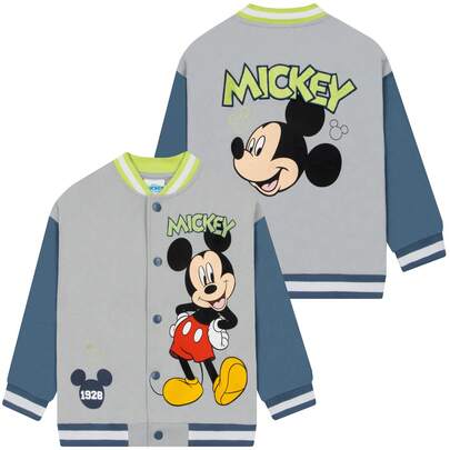  Disney Mickey Mouse Boys Bomber Jacket, Mickey Boys Jacket, Cotton Baseball Jackets For Summer