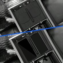 - Alfombrilla protectora de carga inalmbrica para Santa Fe 2024 2025, accesorios de silicona antideslizante, interior negro - Negro - - Ver 3