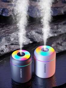 Humidificador USB y difusor de aromaterapia, con niebla fría de 180ml, funcionamiento silencioso, luz nocturna, diseño portátil, adecuado para dormitorio, escritorio, oficina y hogar - Ambientador de aire, humidificador de dormitorio, humidificador de escritorio, decoración de habitación, tecnología acústica de pulverización (purificador de aire, difusor, humidificador para dormitorio)