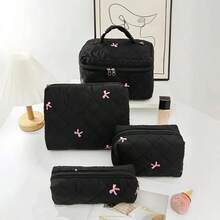 1 Piece Travel Storage Toiltery Bag Zipper Storage Pouch Cosmetic Bag Tampon Storage Bag Sanitary Pad Pouch Women's Bow Embroidered And Quilted Makeup Bag Sets Multi-Functional Cosmetic Storage Bag Bath Wallet Bag Lightweight Fluffy Filling Toiletries Bag Mini Travel Makeup Case PouchFor Travel Storage Daily Use For School Cosmetic Bag Back To School Supplies Cosmetic Storage School Stuff Bag Organizer Room Stuff