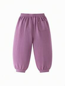 mini bala Calça Jogger Ajustável para Meninas, Elástica, Confortável, Macia, Casual, para o Outono, Uso Diário