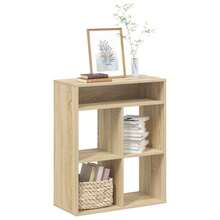 Libreria Larryhot in rovere Sonoma 66x31x80 cm Legno ingegnerizzato, resistente e durevole, facile da montare, stile decorativo, adattA, Per riporre soprammobili, statuette, libri, piccoli oggetti, ecc. - Castano - Visualizzare 1
