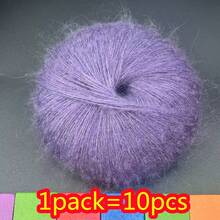 10pcs Mohair Yarn, Soft & Fluffy, Suitable For DIY Knitting, Crochet Sweater, Scarf, Cardigan, Hat - Multicolor - View 25