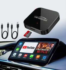 3-In-1 Wireless Carplay Adapter Support Apple CarPlay & Android Auto, Magic Video AI Box For Streaming  ,Upgraded Dual-Band WiFi, Converts Wired To Wireless Car Play For IPhone/Android - Black - View 1