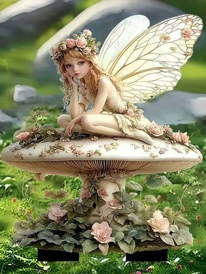 Enchanting Fairy Mushroom House Summer Garden Logo Set - 0.3 Cm Thick Acrylic Outdoor Decoration, Potted Landscape Ornament, Romantic Bohemian Style, Multi-Functional Courtyard Artwork, An Ideal Choice For Christmas Gift. Suitable For Garden Decoration, Wedding Decoration, And Home Decoration.