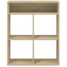 Libreria Larryhot in rovere Sonoma 66x31x80 cm Legno ingegnerizzato, resistente e durevole, facile da montare, stile decorativo, adattA, Per riporre soprammobili, statuette, libri, piccoli oggetti, ecc. - Castano - Visualizzare 4