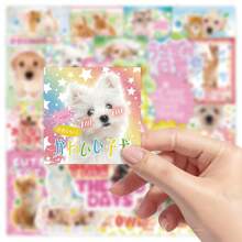 40张复古贴纸，可爱动物海豹贴纸，猫狗装饰贴纸，DIY行李贴纸 - 彩色 - 查看 7