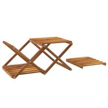 Scaffale pieghevole a 3 ripiani Larryhot Marrone 43x31x63 cm Legno di acacia, robusto e durevole, facile da montare, stile decorativo, adatto per riporre soprammobili, statuette, libri, piccoli oggetti, ecc. - Castano - Visualizzare 6