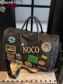 Y2K Style Embroidery Large Capacity Duffel Bag Wallet, Multifunctional Portable Gym Bag, Wet And Dry Separation Travel Bag, Lightweight Training Bag, Fashionable Luggage Bag, Suitable For Students, Cruise Essentials, School, Hospital, Airport, Gym, Travel Vacation, Weekend Overnight, Hiking, Outing, Sports Training, Outdoor Sports, Holiday Gifts, Birthday Gifts Bag For School School Accessories School Stuff