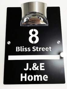 Solar Powered House Number Plaque - Automatically Lights Up At Dusk. Elegant Gold Appearance, Energy-Efficient And . Perfect For Home Decor Or Gift To Loved Ones. - Multicolor - View 29