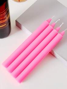 12pcs/4pcs Household Emergency Red And White Candles Classic Romantic Wedding Candlelight Dinner Smokeless Long Stem Candlestick Candle