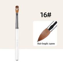 Wholesale Round 100# Kolinsky Acrylic Oval Nail Brush 16/22# Japanese Nail Brush Manicure Brush