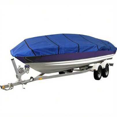 600D Marine Grade Heavy Duty Trailerable Boat Cover Replacement For Jon Boat-Bule