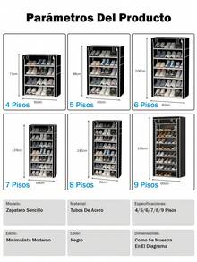 Closet Zapatera Minimalista Armario Organizador Multifuncional Armable/Almacenamiento para Zapatos 4/5/6niveles) Esta zapatera armable - 4to piso - Ver 9