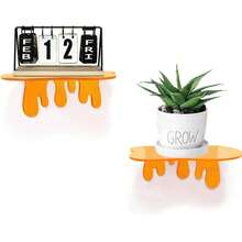 2 Packungen Acryl Kleine Wandregale - 7 Zoll Schwebende Regale für Wände, Wand Ausstellungsregale für Aufbewahrung, Raumdekoration, kleine Alben & Artikel Organizer Ausstellungsregale