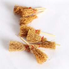 Weihnachtsdekoration Miniatur Puppenhaus Mikro Mini Besen Ornament, kreatives Heimdekoration Accessoire