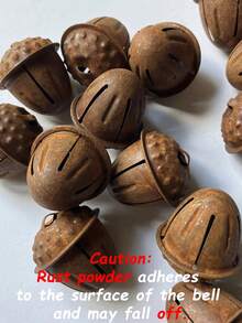 10pcs Rusty Acorn Bells, Rustic Christmas Acorn Bells, Primitive Christmas Wreath Crafts, Suitable For Holiday Christmas Farmhouse Home Decor - Multicolor - View 7
