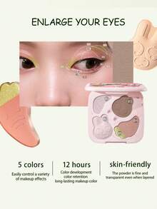 Little Ondine طقم مكياج متعدد الألوان 01 برتقالي، شديد الصبغة، مسحوق ناعم. للعيون والخدود والتبريز. يخلق مظهرًا حلوًا ونشيطًا. مقاوم للاستمرار، طقم مكياج شامل. هدية مثالية! 12 جرام / 0.42 أونصة