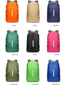 防水背包雨罩、反光雨罩、户外运动背包雨罩、反光防水罩、户外夜间反光罩、自行车可折叠防尘罩袋、露营和徒步旅行配件反光、防尘、防盗、透气、紧凑，适合骑自行车、徒步旅行、露营、旅行和户外活动 - 圣诞节、万圣节、母亲节、新年和感恩节的完美礼物 - 彩色 - 查看 10