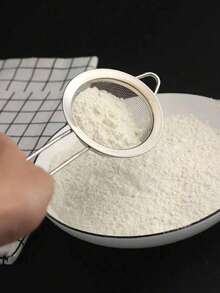 1pc/3pcs Fine Mesh Strainer, Stainless Steel Sieve Ladle, Multifunctional Kitchen Tool For Filtering Flour, Tea, Frying Oil, Coffee Powder, Juice, Cooking And Baking - Silver - View 6