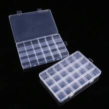 24 Grid DIY Hardware Organizer Box With Lid Plastic Storage Container Jewelry Craft Bead Organizer Transparent Parts Case Tool Box Small Item Stackable Divider Case