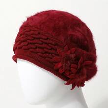 1 st bekväm stickad basker för kvinnor - varm, stretchig vintermössa i akryl med öronlappar, perfekt för skidåkning och utomhussammankomster - Multifärgad - Visa 22