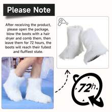 Botas de nieve de lujo para mujer - Gruesas y cálidas con forro de piel sintética en estilo de media pantorrilla