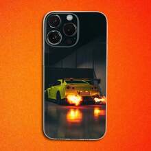 Funda de teléfono Taillight G-GTR Car R35 compatible con  16,15,14,13,12,11 Plus,Pro,Max,XR,XS,X,Plus,SE,Mini, funda transparente suave, compatible con funda  17, funda  17 Pro, funda  17 Pro Max - z3 - Ver 13