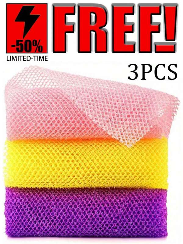 1/3/5 Piezas Esponja de baño exfoliante de red africana, Toalla de baño de nailon, Toalla de baño para suavizar y exfoliar la piel diariamente, Esponjas de baño de malla con bolas espumosas, 2/10 Piezas, Toalla de baño exfoliante para el lavado corporal, Bola de espuma de limpieza, Bola de ducha de limpieza profunda para el lavado corporal, Navidad, Decoraciones navideñas, Regalos de Navidad.