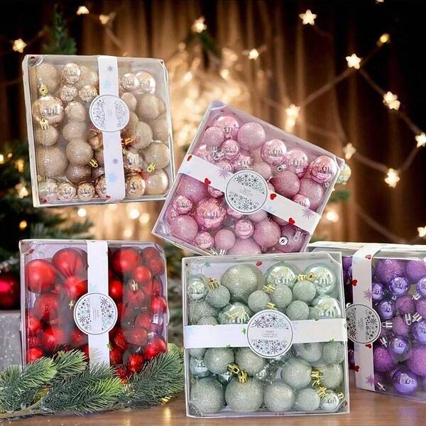 44 قطعة من زينة كرات عيد الميلاد غير قابلة للكسر، هدايا كرات عيد الميلاد مطلية بالكهرباء بأحجام 3 سم/6 سم، ديكورات شجرة عيد الميلاد الإبداعية، لوازم حفلات عيد الميلاد، مناسبة لديكور المنزل في الشتاء والاحتفالات العطلات، حفلات المناسبات، ديكورات حفلات عيد الميلاد، ديكورات المناسبات، هدايا الحفلات، ديكورات حفلات عيد الميلاد الممتعة، عيد الميلاد، السنة الجديدة السعيدة، ديكورات عيد الميلاد، هدية عيد الميلاد المثالية لأصدقائك وديكور الغرفة