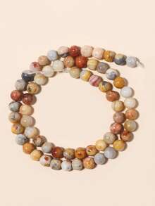 Cuentas de piedras naturales, cuentas sueltas de obsidiana, jade birmano, ojo de tigre, redondas y lisas, piedras preciosas de curación de energía para hacer joyas, pulseras y collares DIY