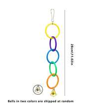 1 pieza Juguete de loro Anillo colgante colorido, para masticar, jugar, aliviar el aburrimiento, escalar - Multicolor - Ver 8