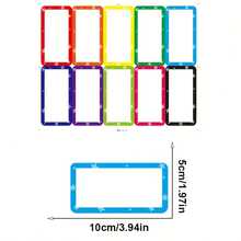 20 张贴纸标签 + 2 支可擦笔套装，创意自粘姓名贴纸，适用于架子、办公室、家庭、冰箱、白板、可重复使用的返校可擦笔 - 彩色 - 查看 3