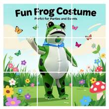 1 pieza Traje inflable de rana divertido, adecuado para fiestas en talla adulta, regalo perfecto, disfraz de fiesta