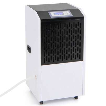  GOFLAME 120 L Commercial Dehumidifier With Drain Hose, Industrial Heavy Duty Dehumidifier With 24H Timer & 4 Wheels For Basement, Warehouse, Water Damage Restoration