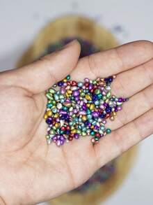 10/20/50/80/120/180g elektroplattierte bunte Mini-Glassteine, ca. 2-7mm Durchmesser, Wohnaccessoires, geeignet zum Dekorieren von Möbeln, Weihnachtsartikeln