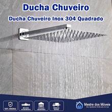 Ducha chuveiro inox quadrado 20X20 /30*30cm Furos de Silicone Com braco 40cm - 30*30cm prata - Visão 2