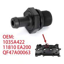 2 Piezas Válvula PCV Original para Mitsubishi Lancer Outlander ASX Eclipse Galant, Mantenimiento del Motor, Reemplazo de Válvula de Ventilación del Cárter, Compatible con MIVEC 4B10 4B11 4B12 6G75 6B31, 2007-2018 - Negro - Ver 4