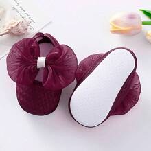 Zapatos de ballet suaves para nias pequeas, cmodos, antideslizantes, para nios pequeos - 0 meses Bebé + Rojo - Ver 3