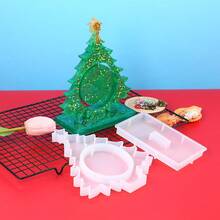 قالب سيليكون لصنع زخرفة ثلاثية الأبعاد لعيد الميلاد، قالب لإطار صورة، ديكور مكتبي