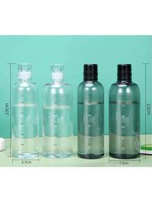 1 pieza Botella de agua con escala de tiempo, taza simple para mujer, transparente y de alta apariencia, taza de agua portátil casual para mujer, esencial para viajes - Multicolor - Ver 4