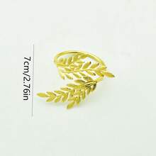 Anel de guardanapo espiral de metal 20/10/6/4 peças, anel de guardanapo de trigo dourado natural, anel de toalha circular série Leaf, adequado para Natal, Dia Nacional, casamentos de primavera e verão, Dia das Mães, decoração de mesa de primavera, anel de guardanapo, decoração de mesa de casamento, decoração de mesa de festa, anel de guardanapo elegante, anel de guardanapo decorativo, design leve, materiais duráveis, acessórios de mesa, anel de toalha, anel de guardanapo, anel de guardanapo de outono - Multicolorido - Ver 3
