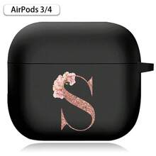 Earphone Case For Airpods (1st / 2nd / 3/4rd Generation) / Airpods Pro /Pro 2 Printed Gold Letters Soft Silicone Wireless BT Headphones Charging Box Protective Cover