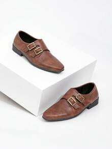 男童棕色时尚尖头经典复古牛津鞋 - 棕色 - 查看 4