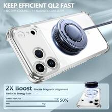 适用于三星 Galaxy A06 A16 A26 A36 A56 S25 Ultra S24 Ultra 的磁吸透明手机壳，兼容 MagSafe，内置摄像头镜头保护膜，奢华电镀软 TPU 透明防震超薄保护套，兼容 系列，国际版，非国内版 - 銀色 - 查看 5