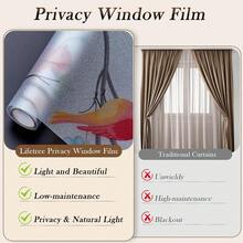 Adesivo de Janela Translúcido Arco-Íris de Controle de Calor Fosco, Película Estática de PET para Janela para Escritório, Banheiro, Decoração de Casa, Quarto, Cozinha, Adesivo de Parede, Decoração de Parede