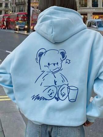 Tween Girl Casual Blommigt Termofodrat Tröja, Höst