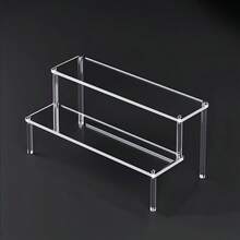 1 Set DIY 1-5 Tier Acrylic Desktop Display Rack, Cupcake, Perfume, Action Figure, Blind Box Display Shelf, Transparent Trapezoid Storage Cabinet