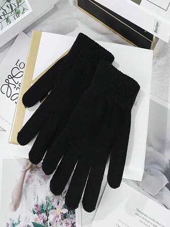 Winter Warm Knitted Gloves, Unisex Cold-Proof Knitted Gloves For Cycling, Fishing, Outdoor Activities In Autumn/Winter