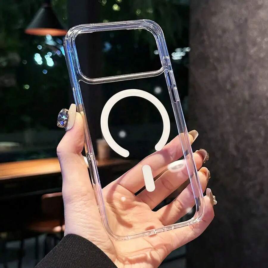 【よく売れる】TPU素材製透明スマホケース、for i Phone 17、17 Pro、17 Pro Max、16 Pro、16 Pro Max、15、15 Pro、15 Pro Max、14 Pro、14 Pro Max、13、13 Pro、13 Pro Max、12、12 Pro、12 Pro Max、12シリーズ対応。落下防止機能と磁気ワイヤレス充電付きシンプルな透明デザイン - ブラック - チェックする 1